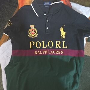 Polo Ralph Lauren Black and Green Polo Shirt